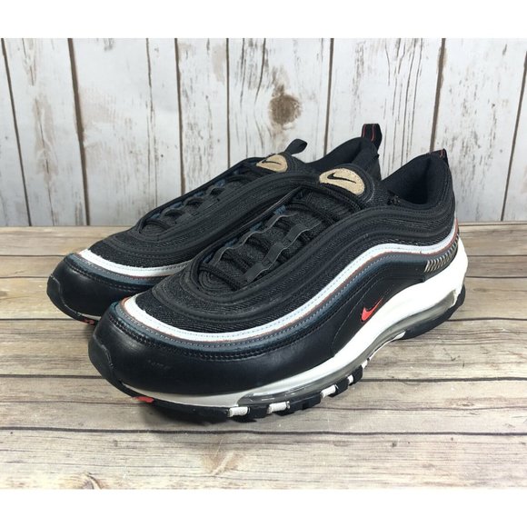 Nike Other - Nike Air Max 97 SE Black Crimson Shoes Mens Size 9.5 Athletic DO6109-001